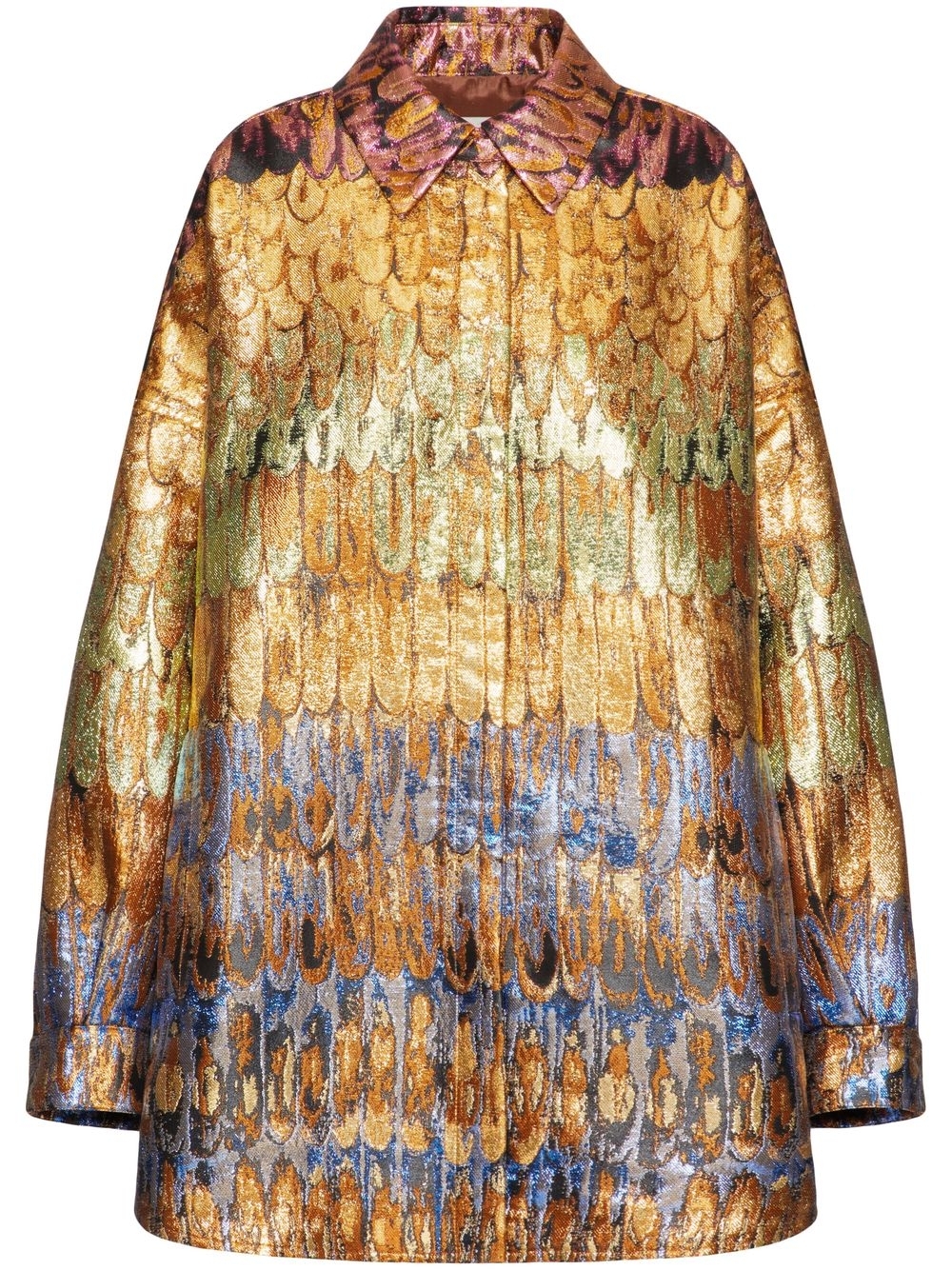 Golden Wings brocade overshirt