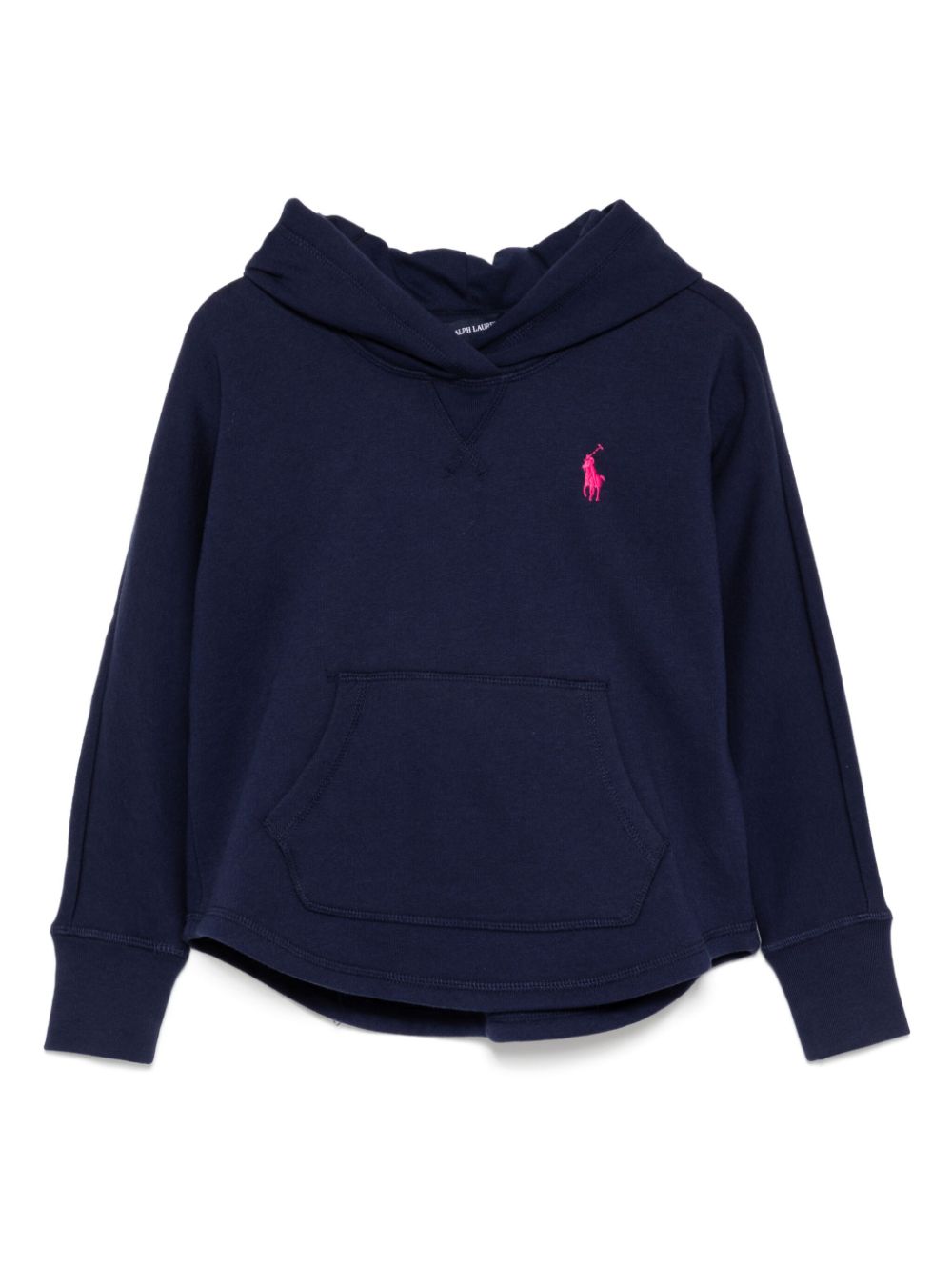 Logo-embroidered hoodie - Blue