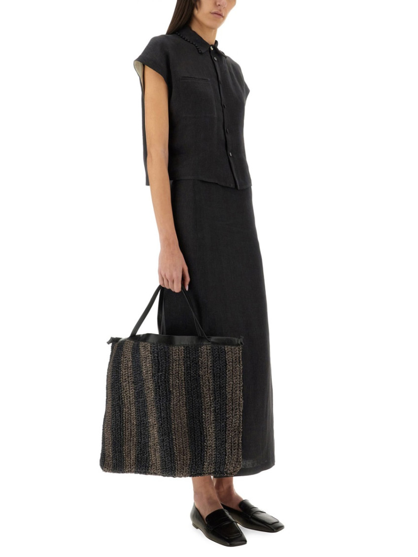 Linen Skirt With Slit