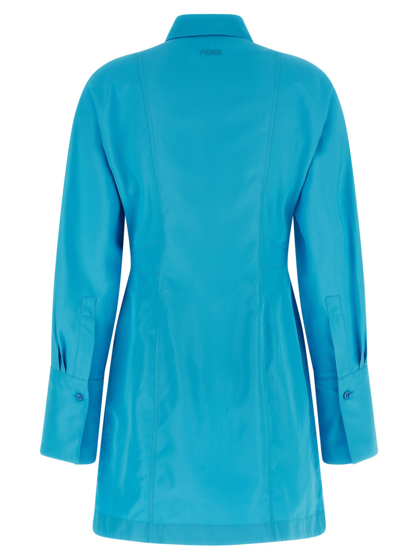 Fendi - long sleeve collared knee length jacket