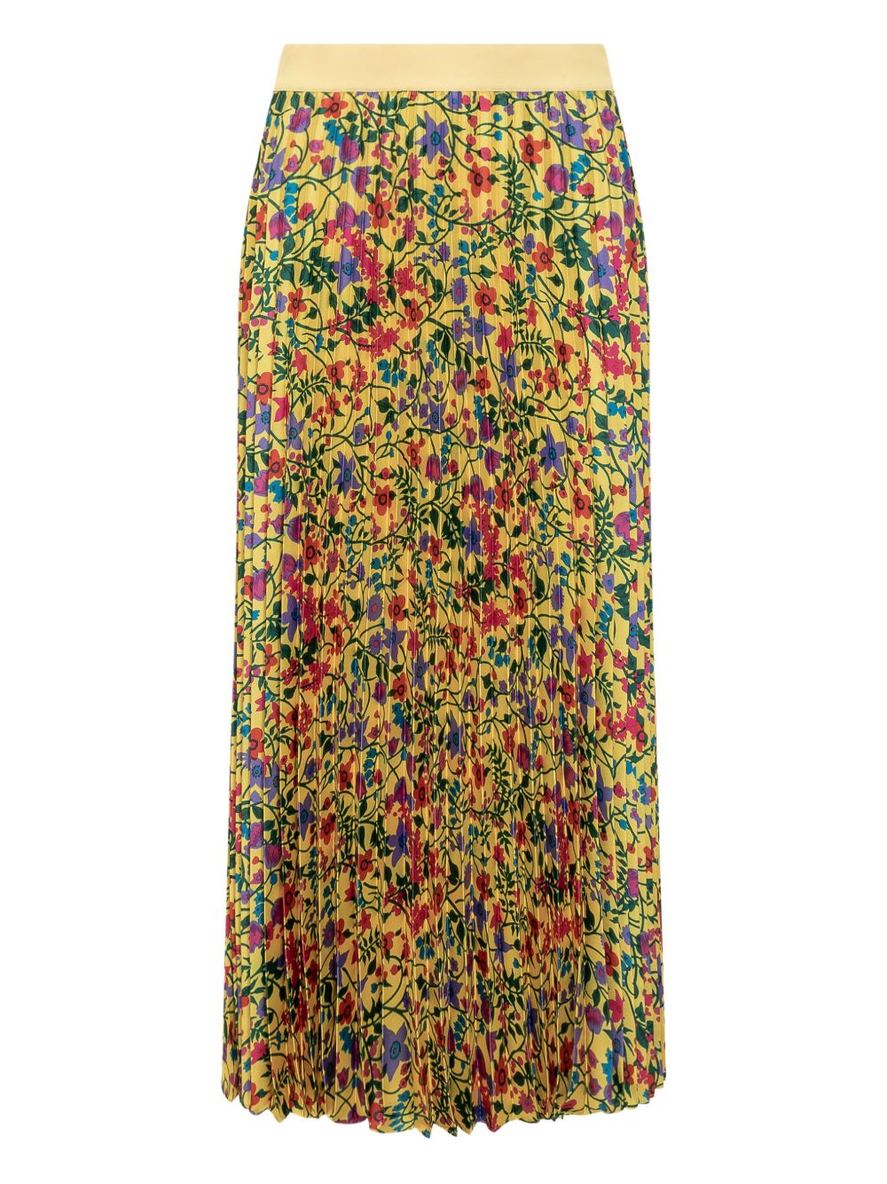 Floral-print skirt - Yellow