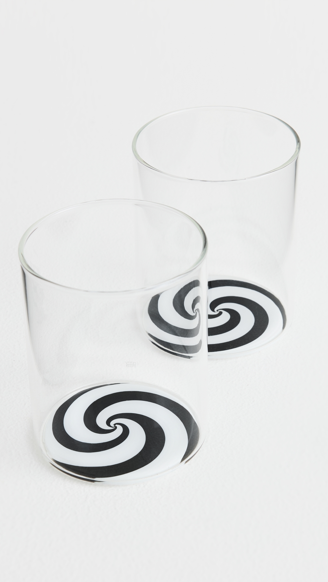 Swirl Tumbler Set of 2 Black/White One Size