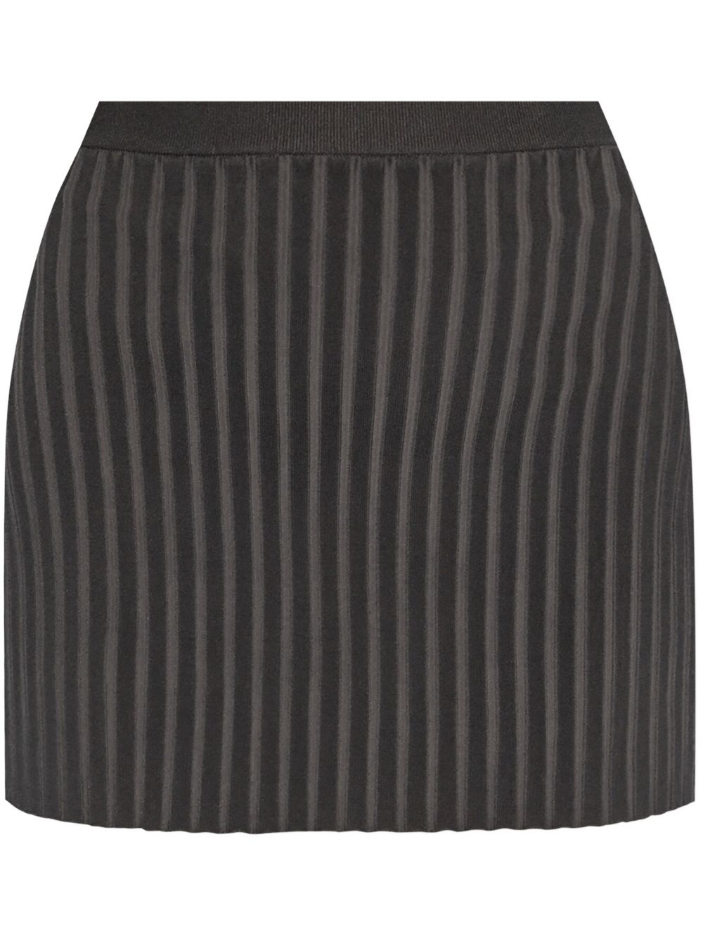 Ribbed-knit mini-skirt - Black
