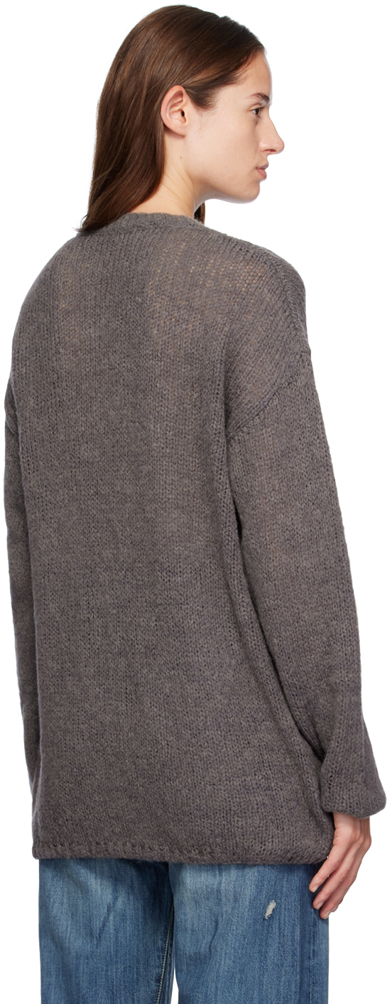 OUR LEGACY Gray Popover Roundneck Sweater