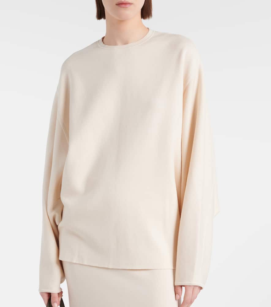 Oversized wool and cotton sweater