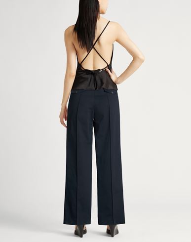 Woman Pants Navy Size 8 Cotton, Cashmere, Elastane