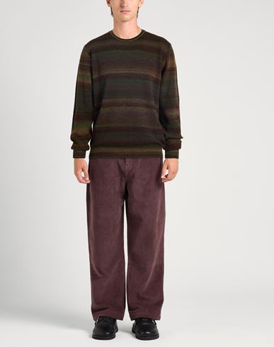 Man Sweater Chocolate brown Size L Wool, Acrylic, Alpaca wool