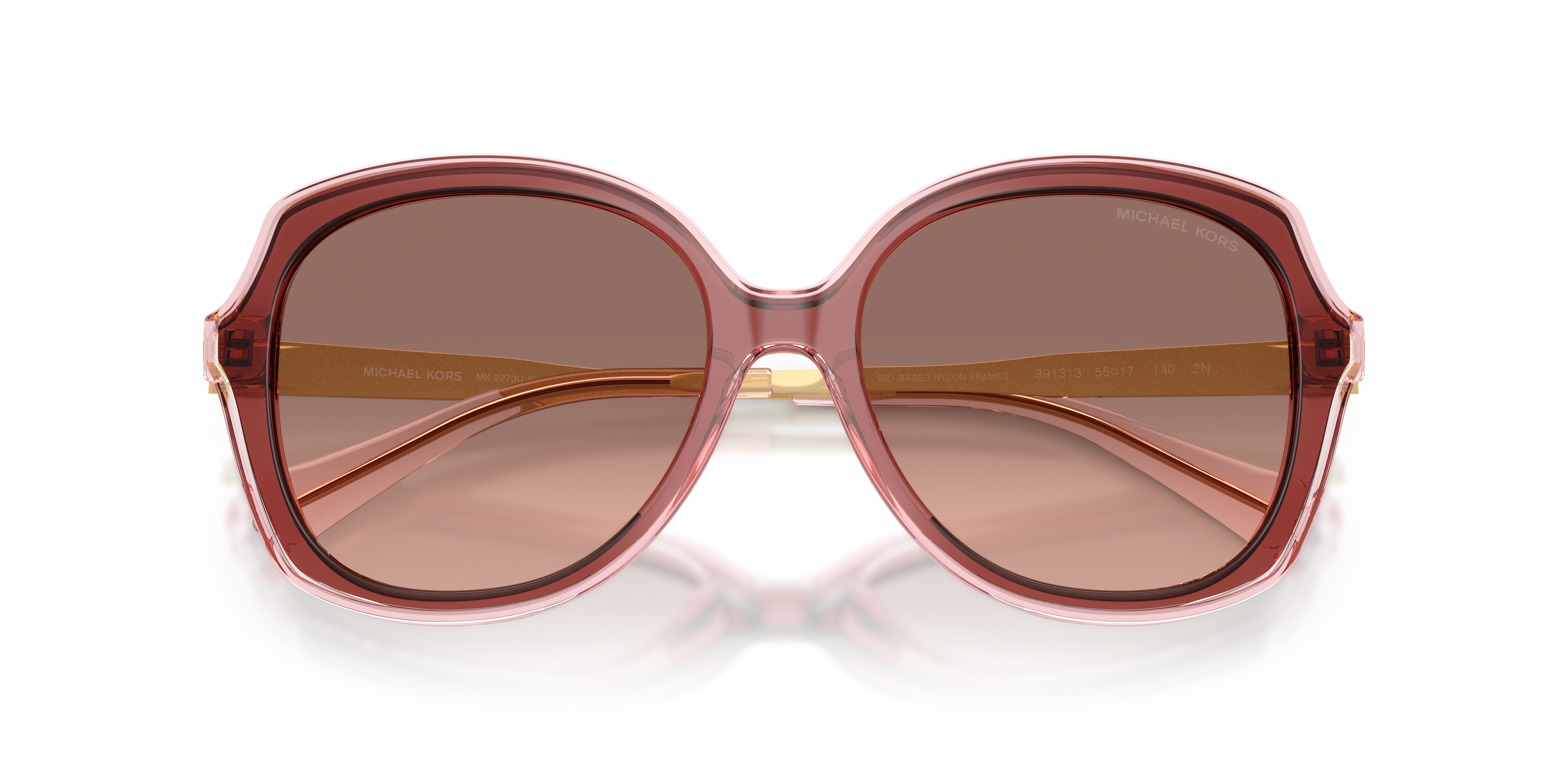 Michael Kors Vrouw Michael Kors MK2273U CANARY ISLANDS 391313 Zonnebrillen Geïnjecteerd Bruin Bruin Kwadraat Normaa