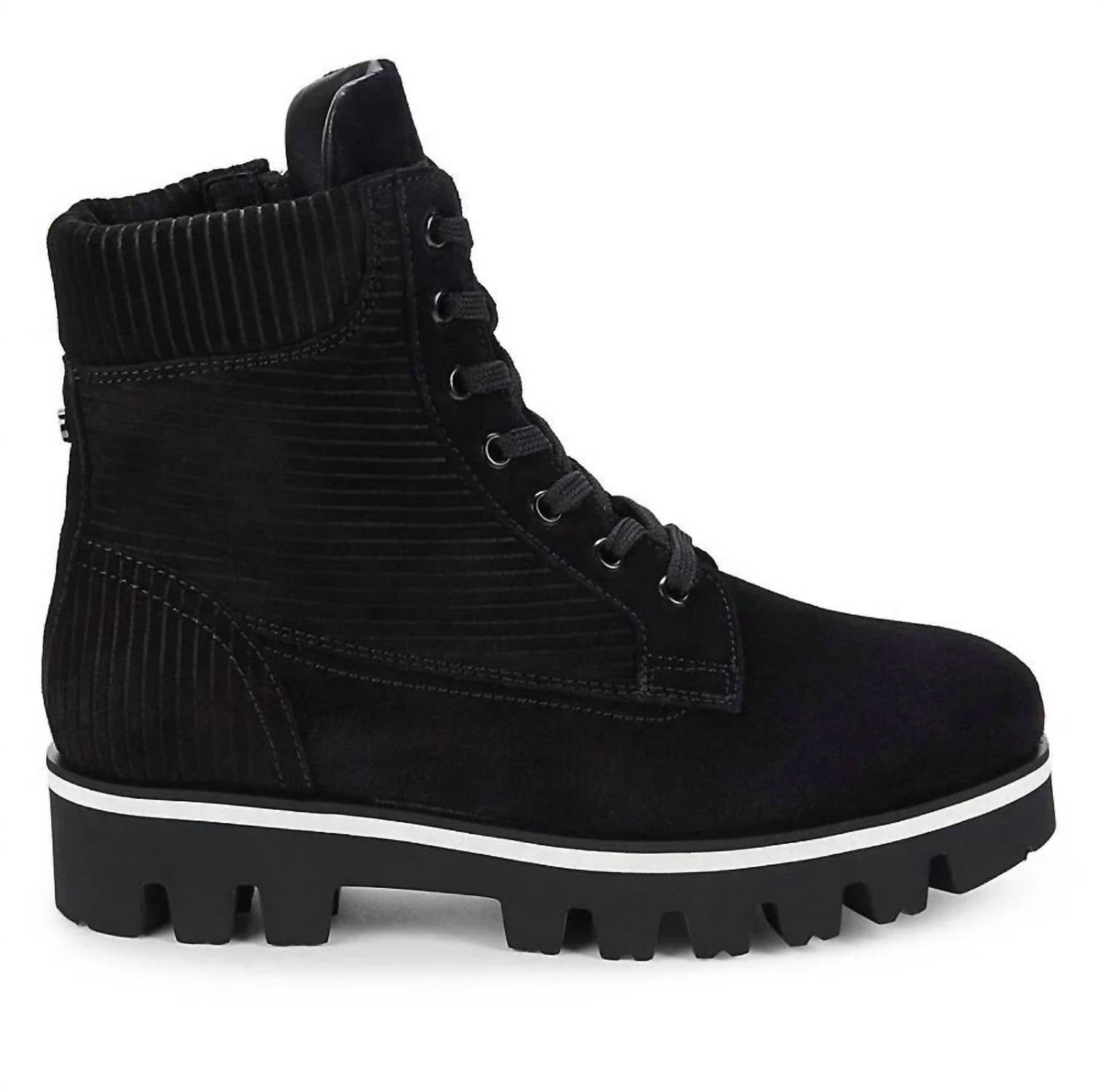 Myla Corduroy Suede Boots In Black
