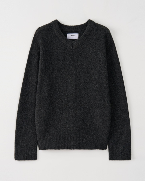 Fuzzy V-neck Knit