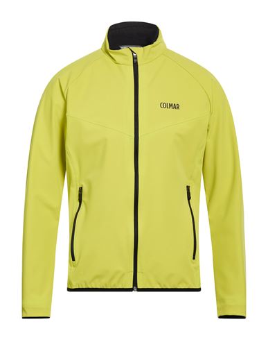 Man Jacket Lime green Size 40 Polyester, Polyamide, Elastane