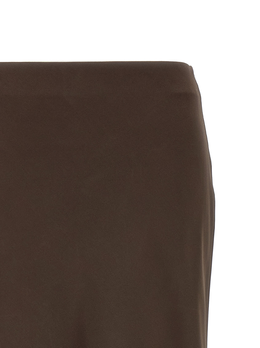 Bias-cut maxi skirt - Brown