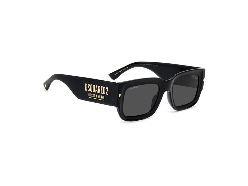 Dsquared2 Man Dsquared2 D2 0089/S 2M2/IR Sunglasses Plastic Black/Gold Grey Geometric