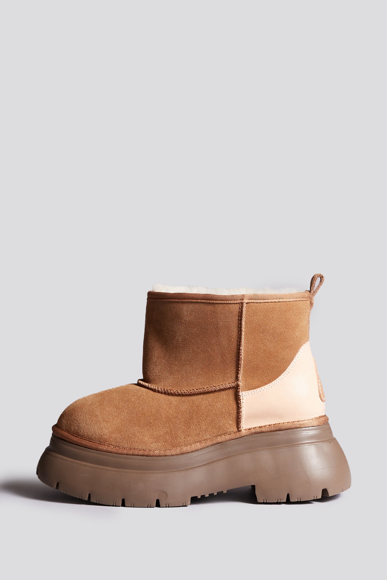 R13 Chunky Shearling Boot - Light Brown