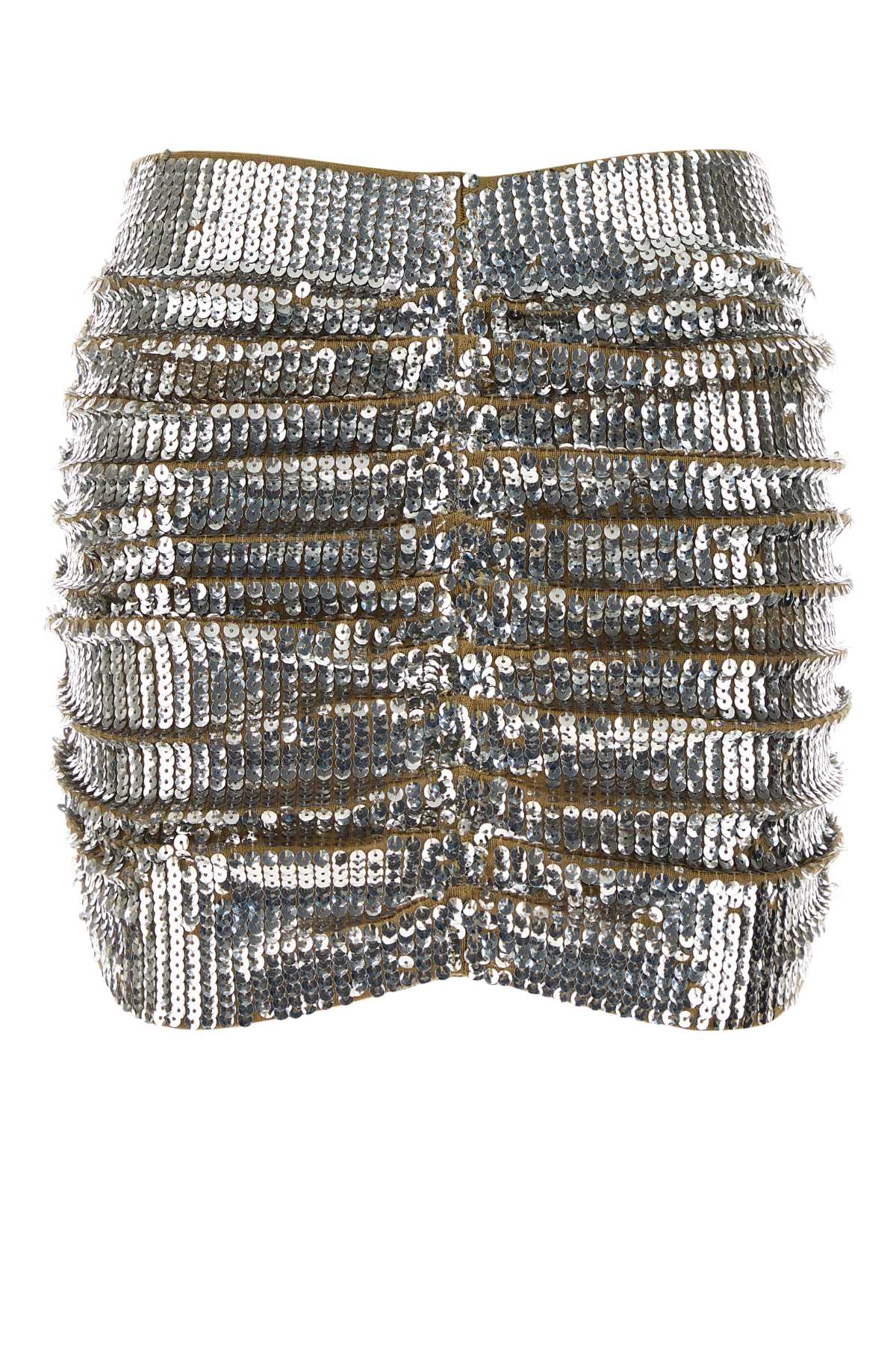 Over Mini Skirt — Silver