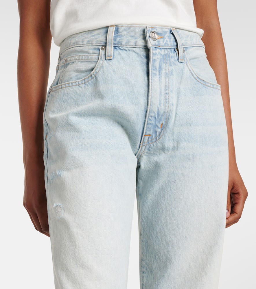 London high-rise straight jeans