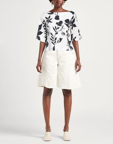 Alpha Studio Woman Top White Size 10 Cotton, Elastane