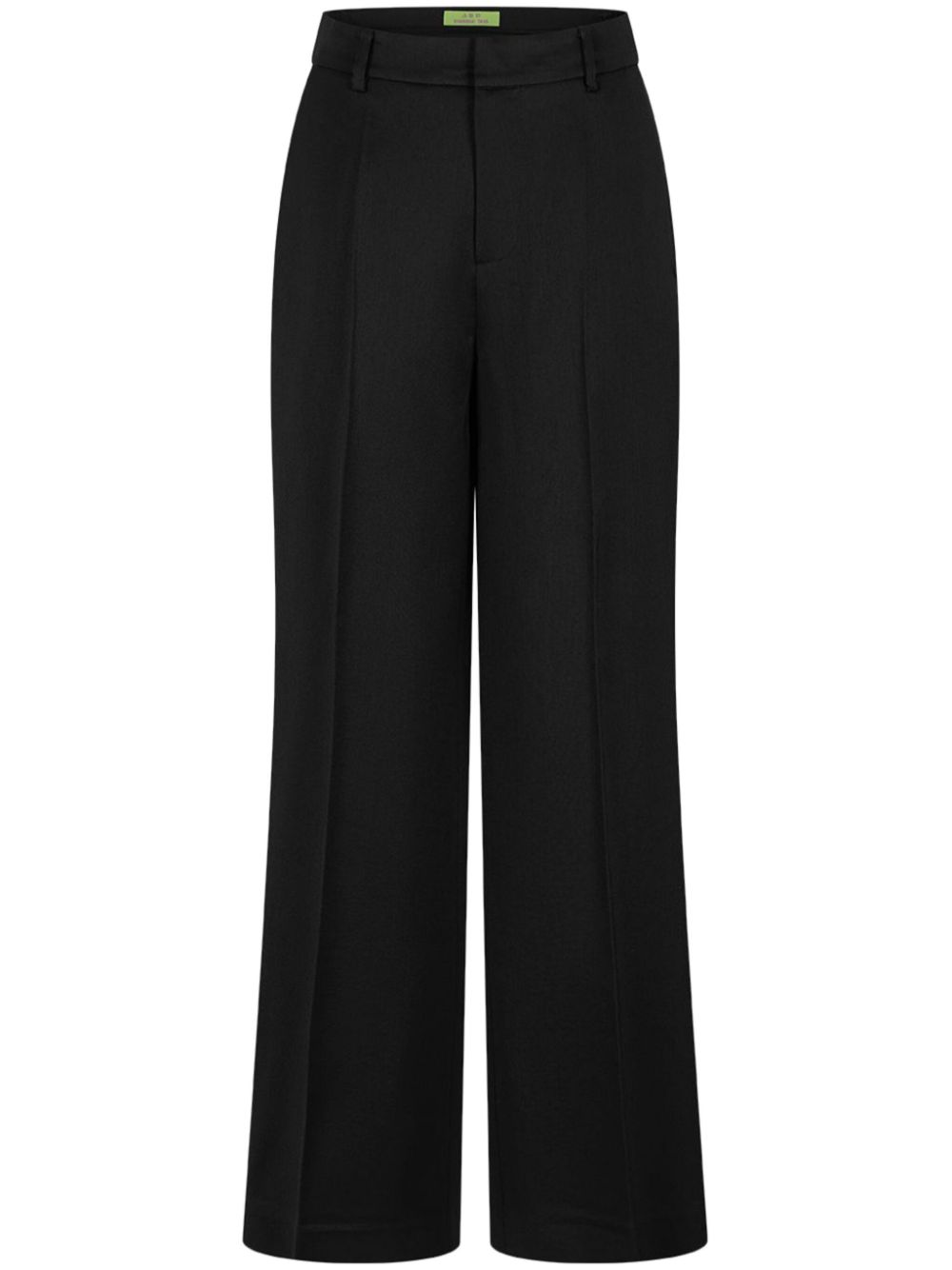 Silk straight-leg trousers - Black