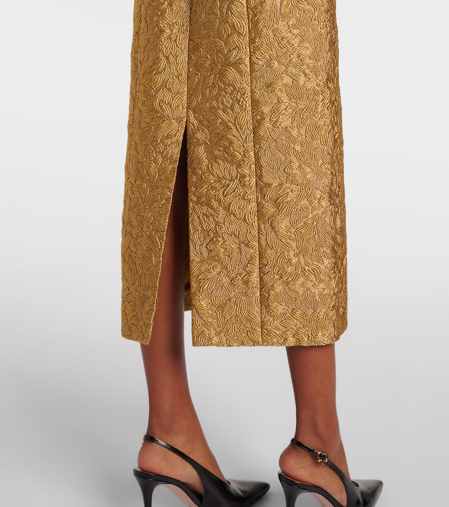 Farrah floral brocade midi dress