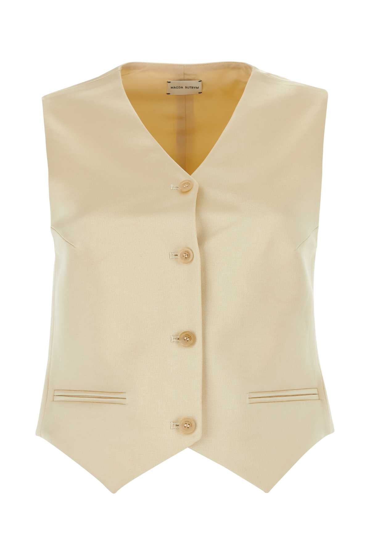 Cotton Blend Vest — Cream
