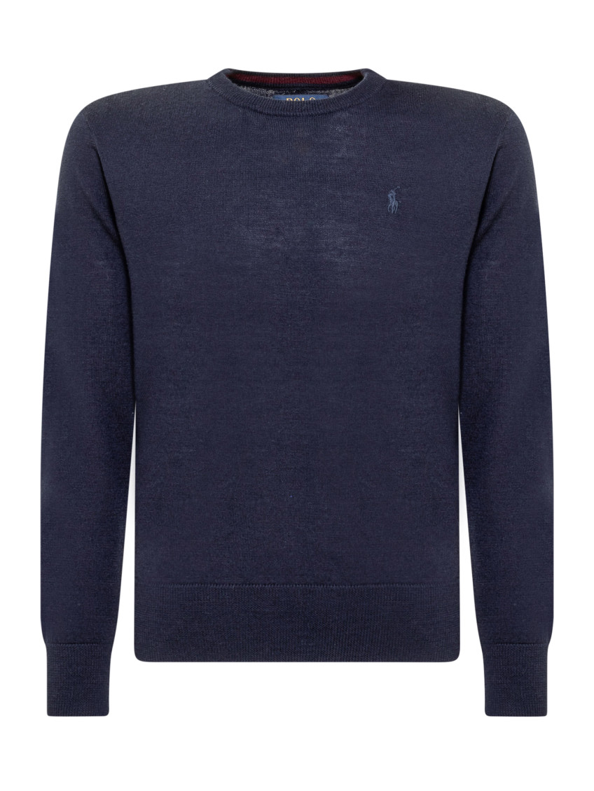 Blue Solid Sweater