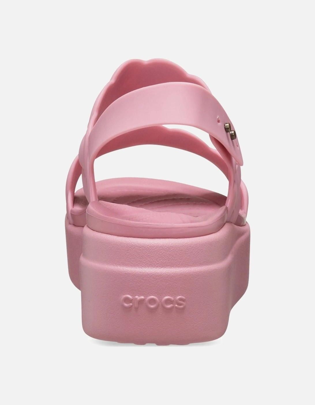 Crocs Women's Brooklyn Woven Womens Low Wedge Sandals - Pink