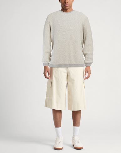 Man Sweater Light grey Size L Cashmere, Cotton