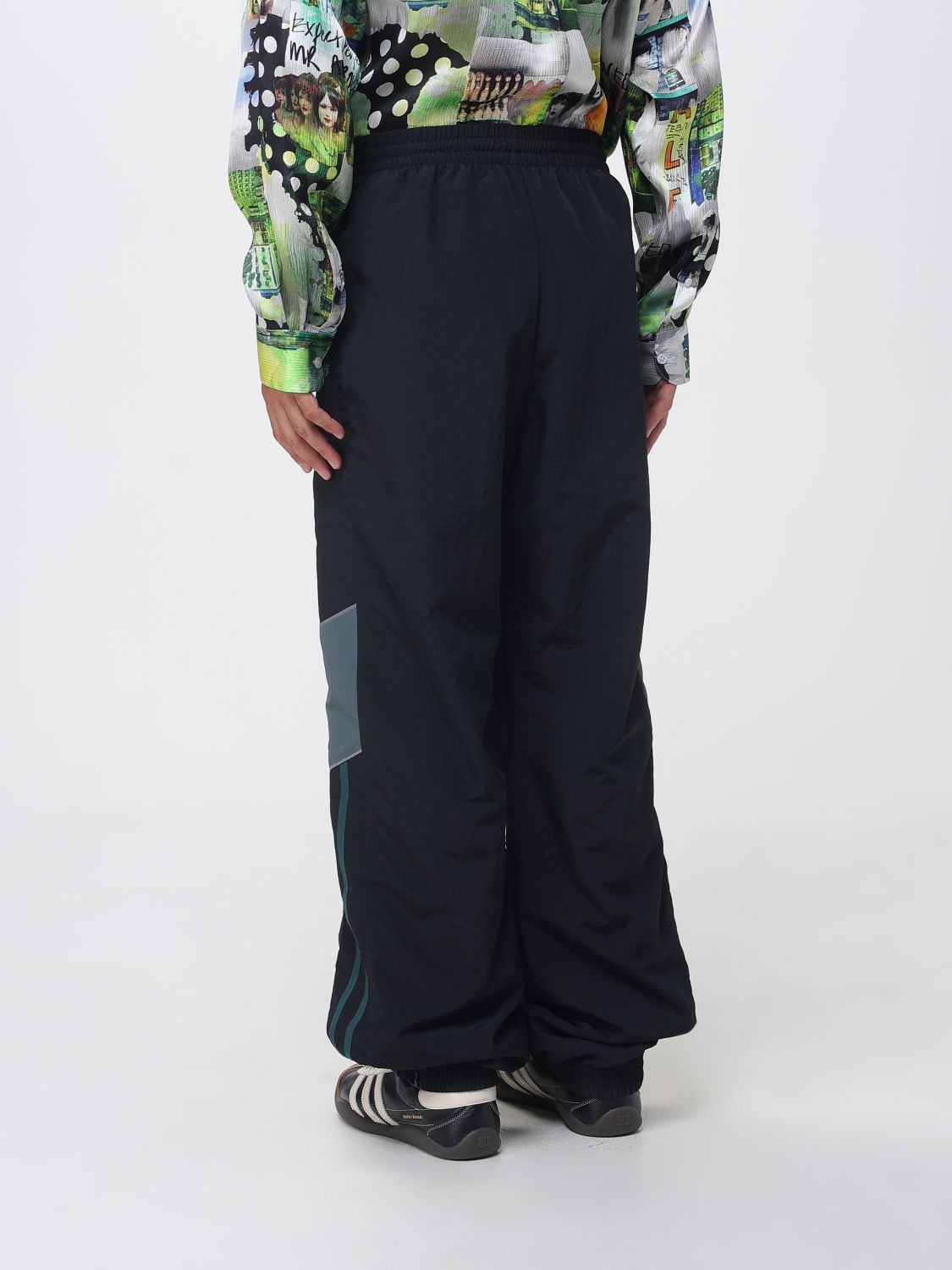 Panelled Trackpant Black Teal