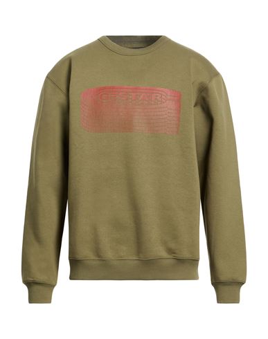 Man Sweatshirt Military green Size L Organic cotton, Recycled polyester, Elastane