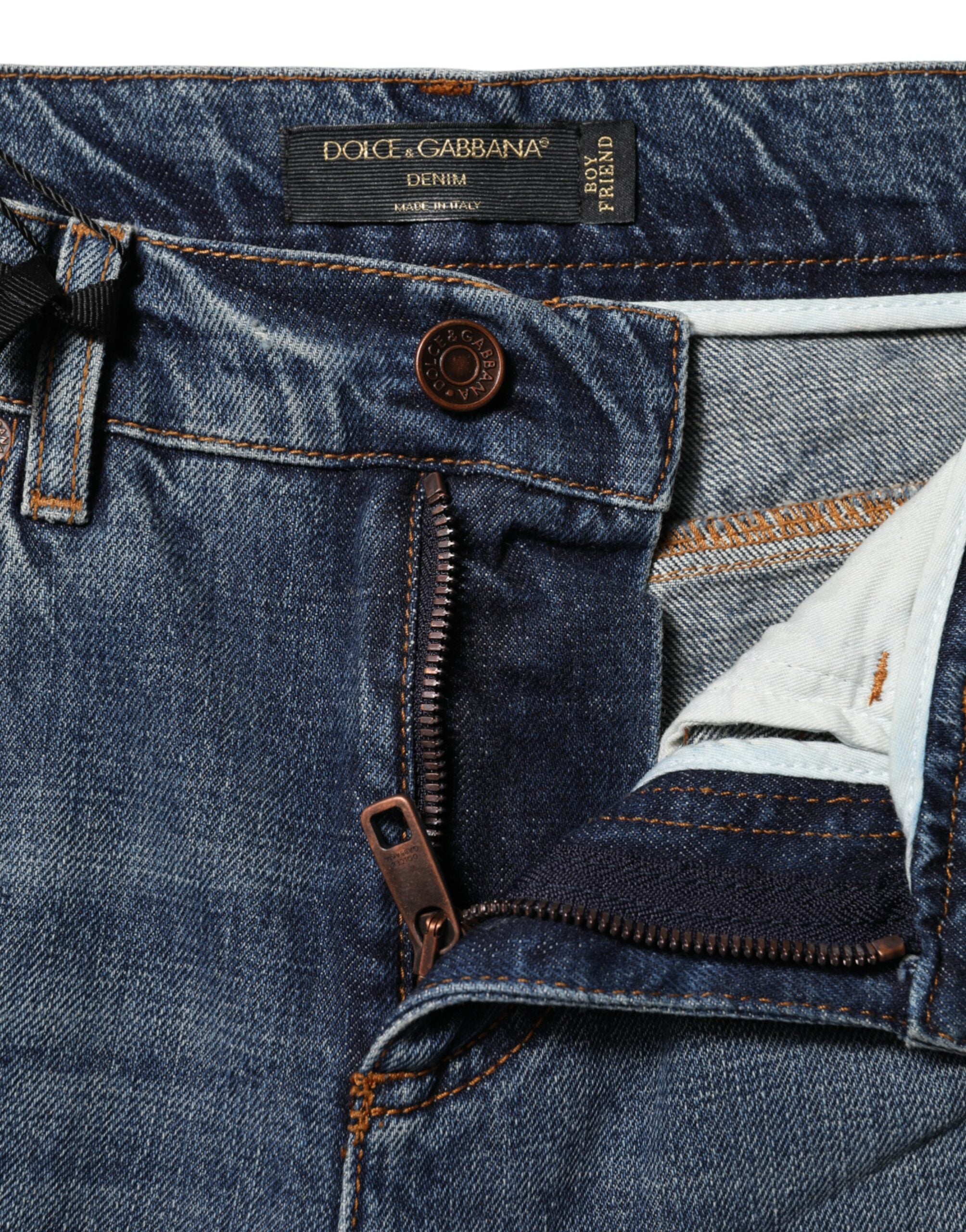 Tattered Denim Jeans — Blue