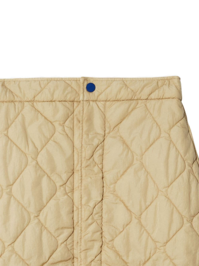 Beige Nylon Miniskirt
