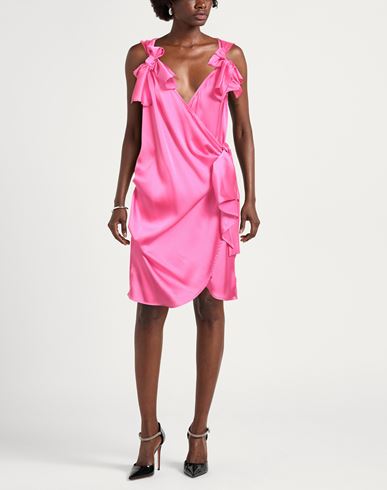 Woman Mini dress Fuchsia Size 10 Polyester, Elastane