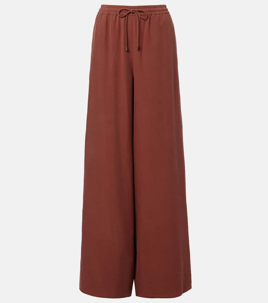 Cotton wide-leg pants