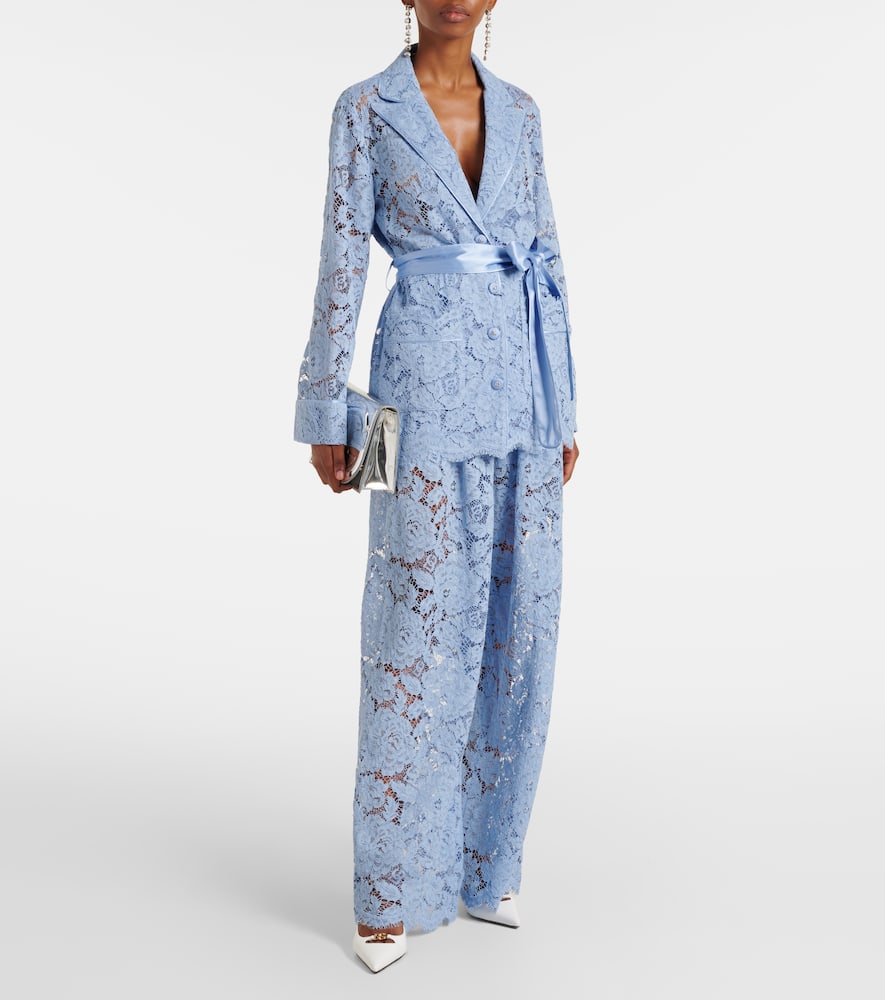 Lace wide-leg pants