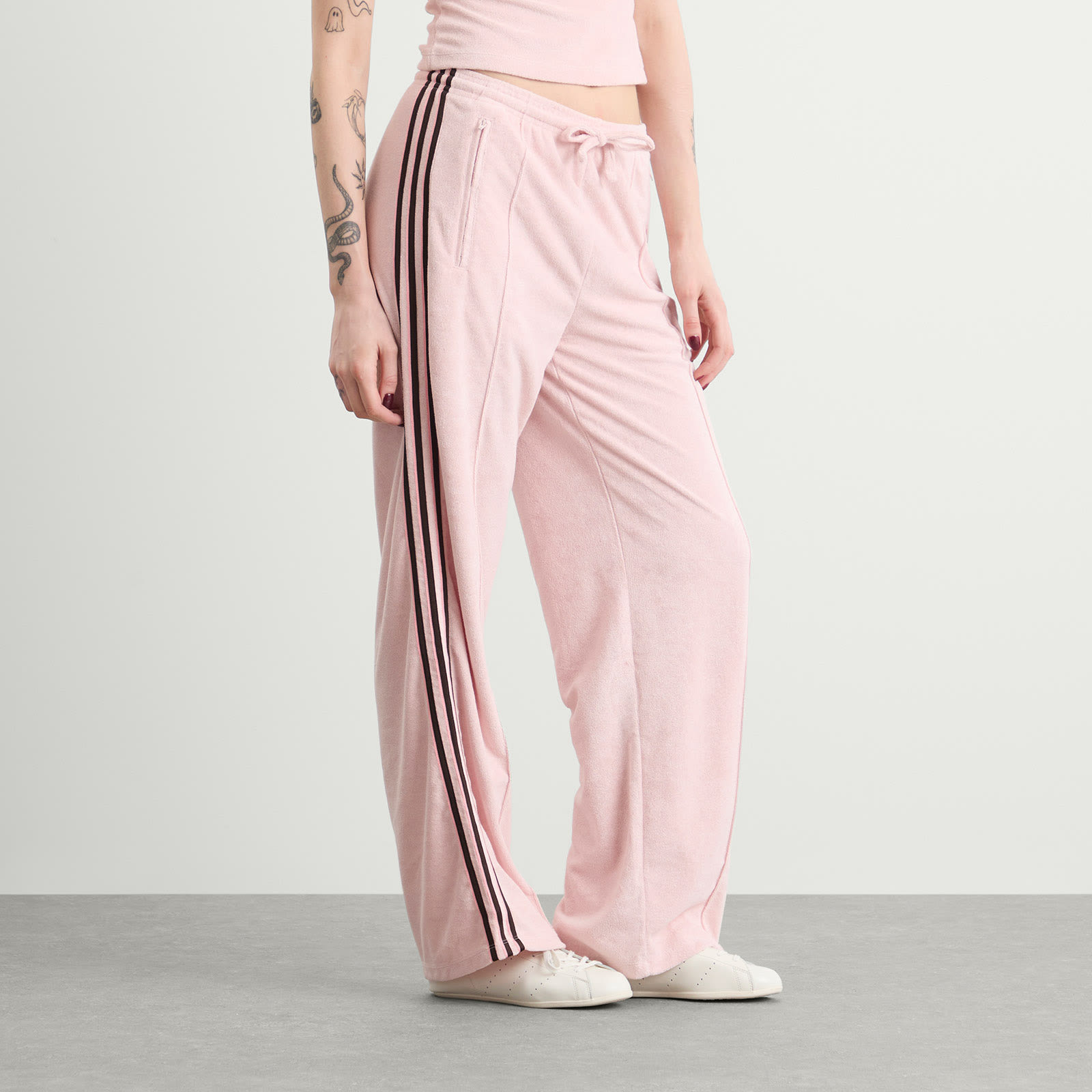 Women's Terry Towel Track Pants Sandy Pink