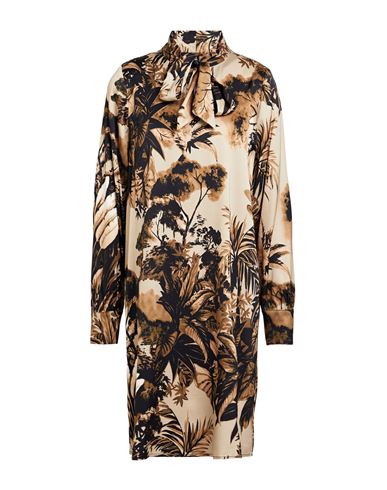 Woman Mini dress Khaki Size 6 Viscose, Elastane