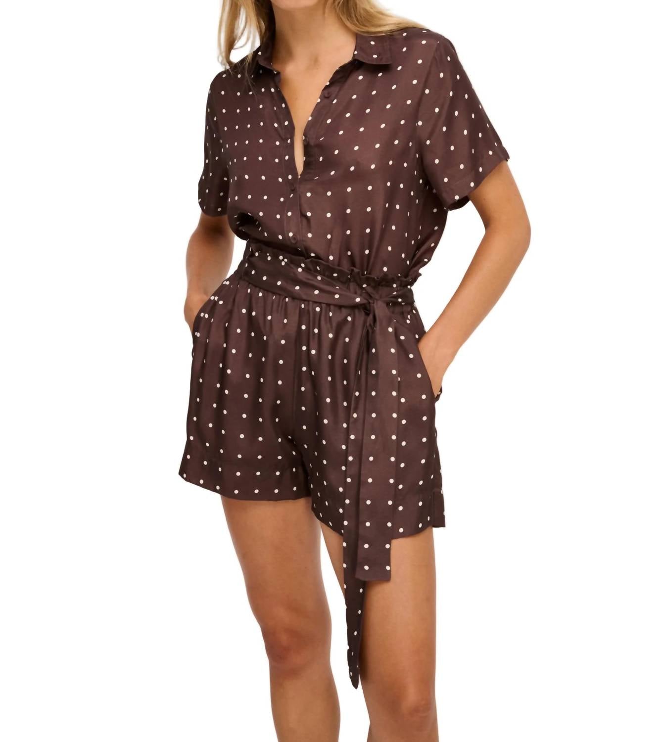 Polka Shorts In Chocolate