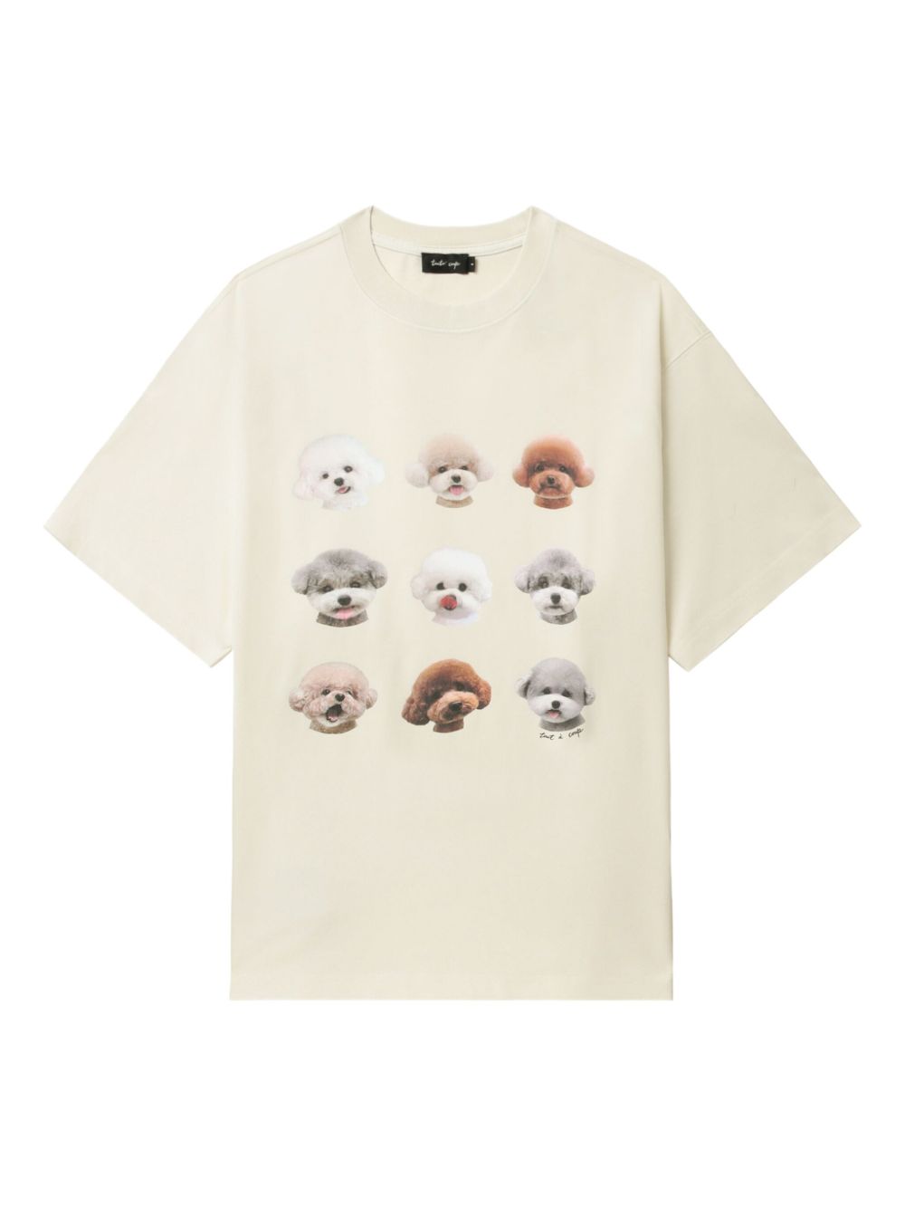 Dog-print T-shirt - Black