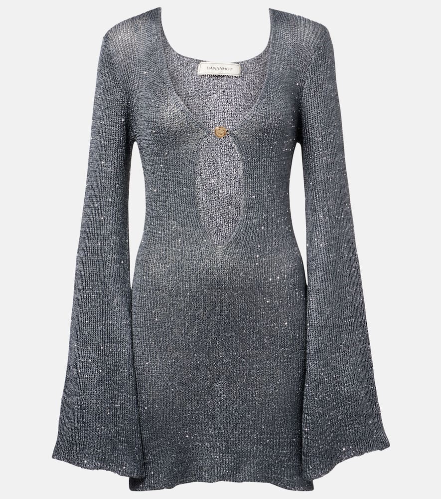 Rey sequined cutout minidress