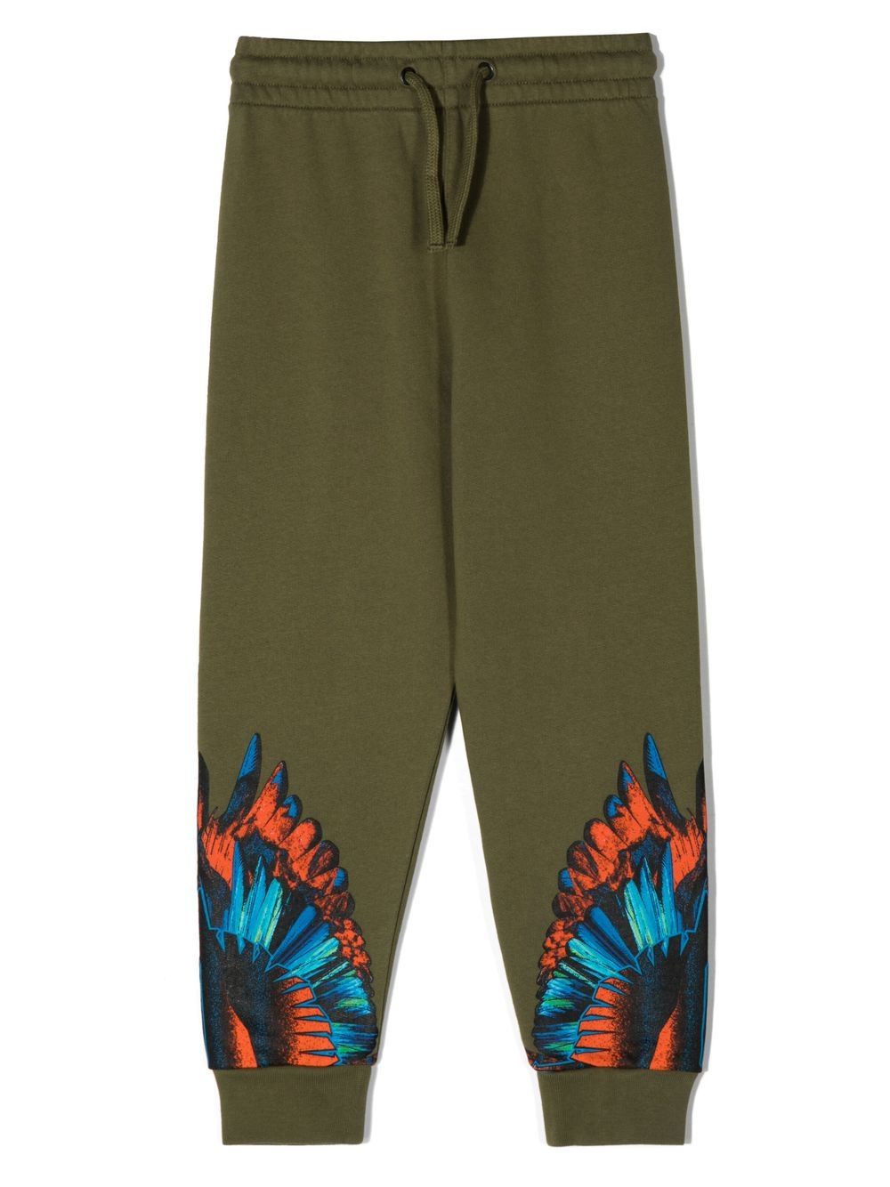 Signature wings-print track pants - Green