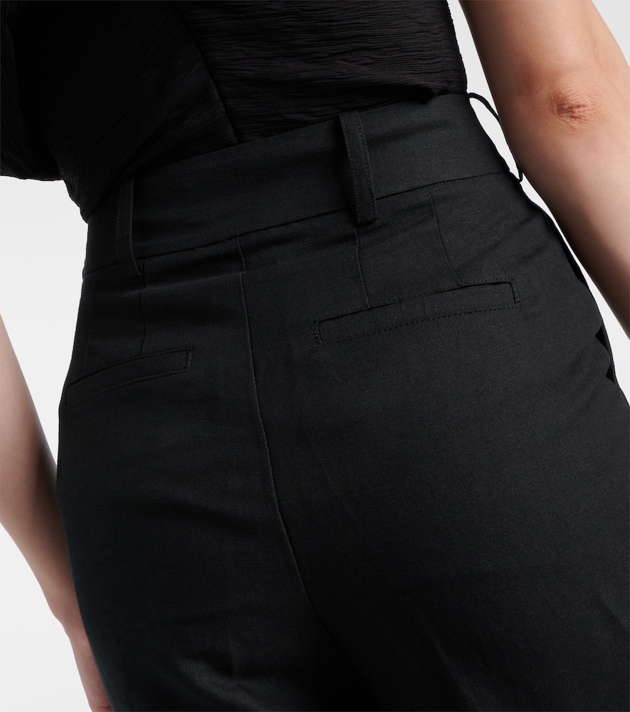 7 For All Mankind Linen and cotton-blend wide-leg pants