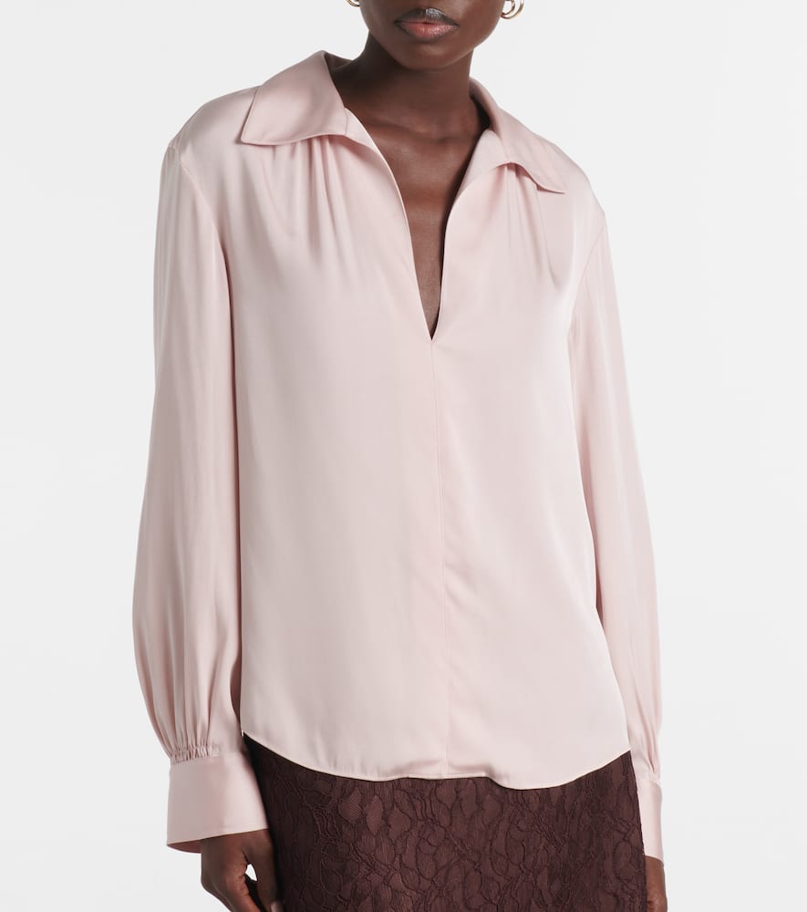 Silk-blend blouse