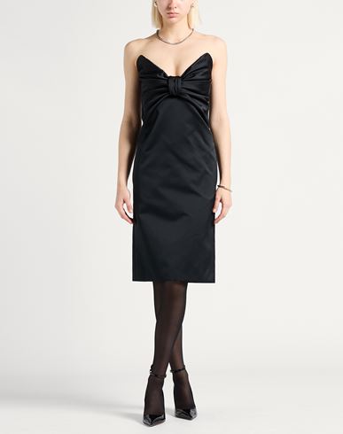 Woman Midi dress Black Size 8 Polyester