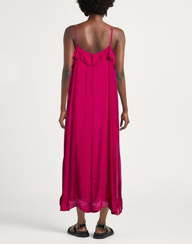 Woman Maxi dress Magenta Size 10 Viscose, Silk
