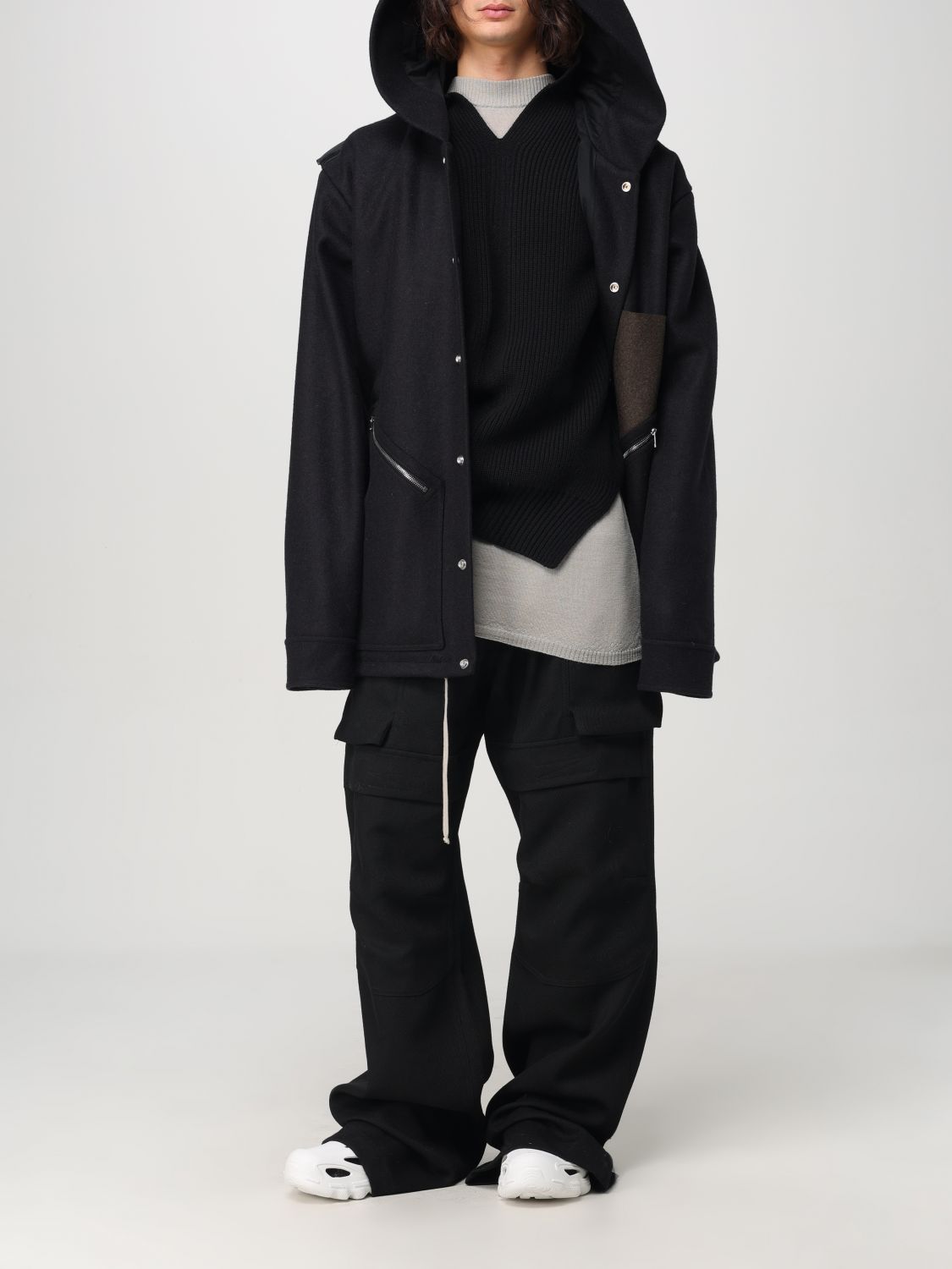 High-neck wool jumper - Black
