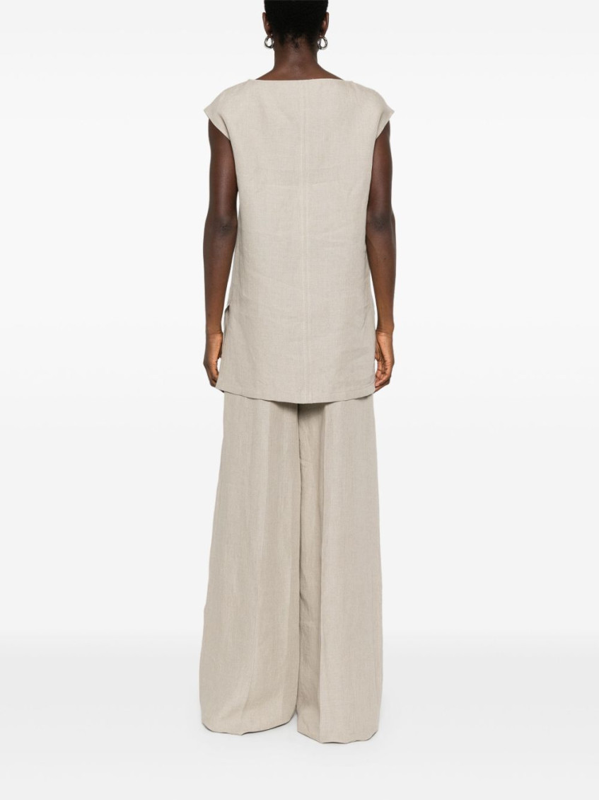 Beige Colimbo Sleeveless Top
