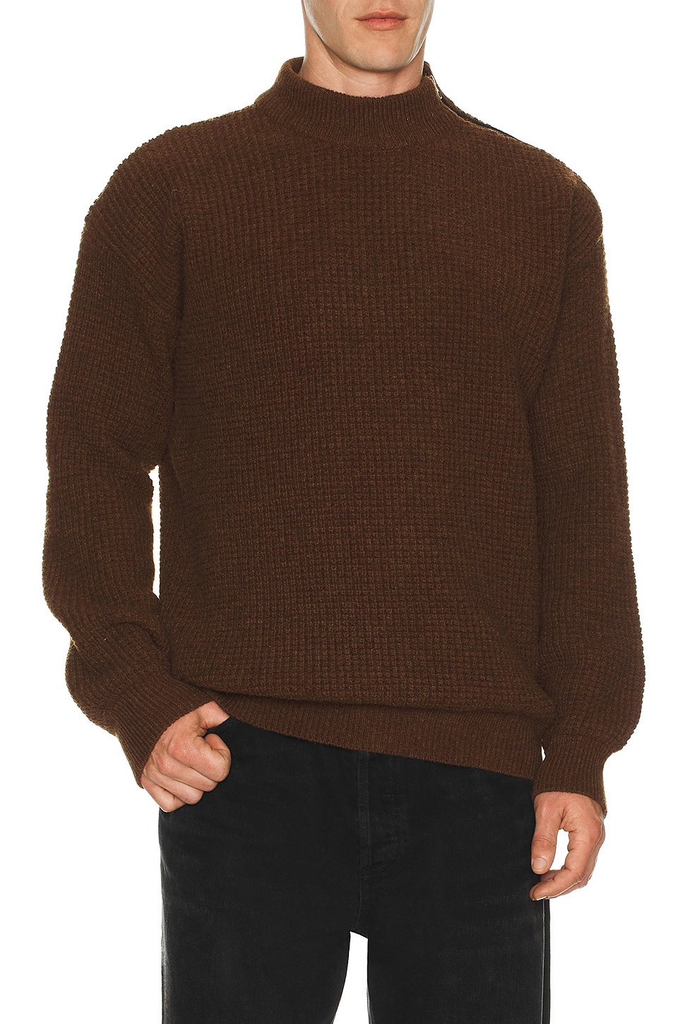 Barbour Gearstone Textured Knit Sweater in Umber - Brown. L also in M, XL/1X