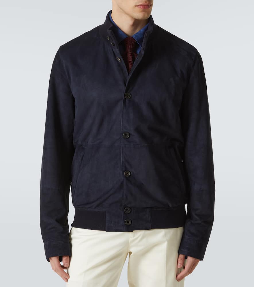 Suede bomber jacket