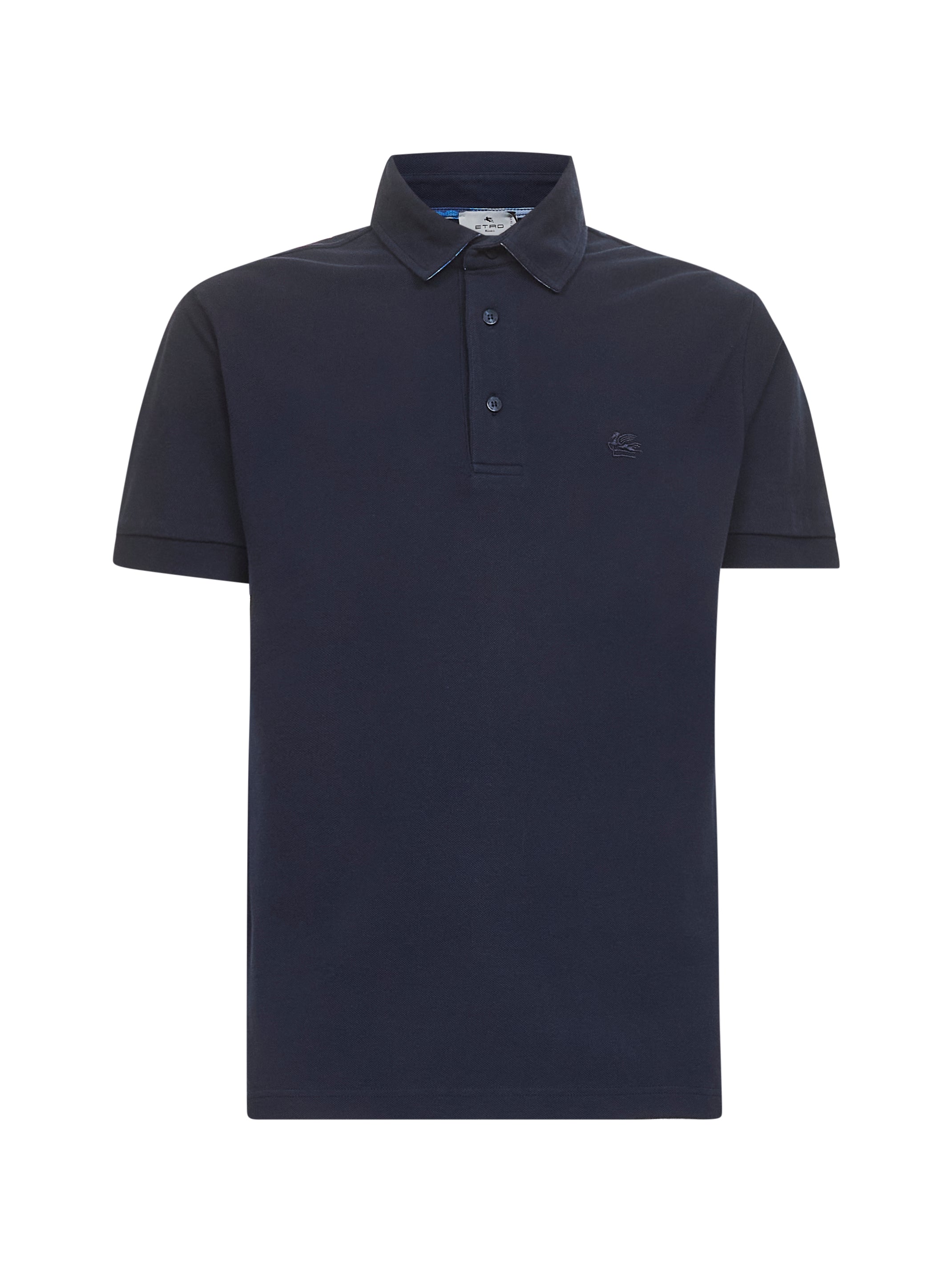 Cotton Piquet Polo Shirt — Navy