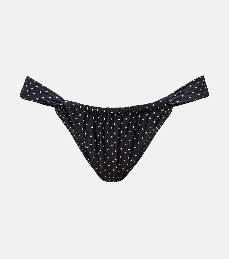 Same Polka-dot ruched bikini bottoms